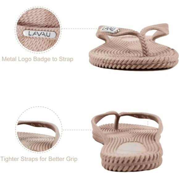 Flip‎ Flops for Women, Waterproof Non Slip Thong Sandals for Shower Beach Pool - Picture 6 of 8